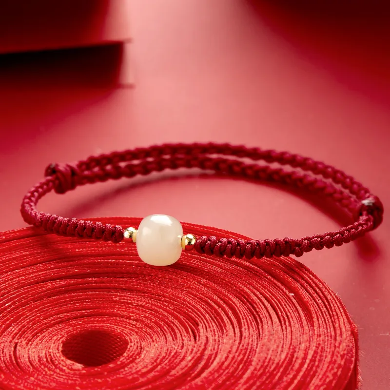 AGOVSKI Hetian Jade Bracelets White Jade Unisex-1