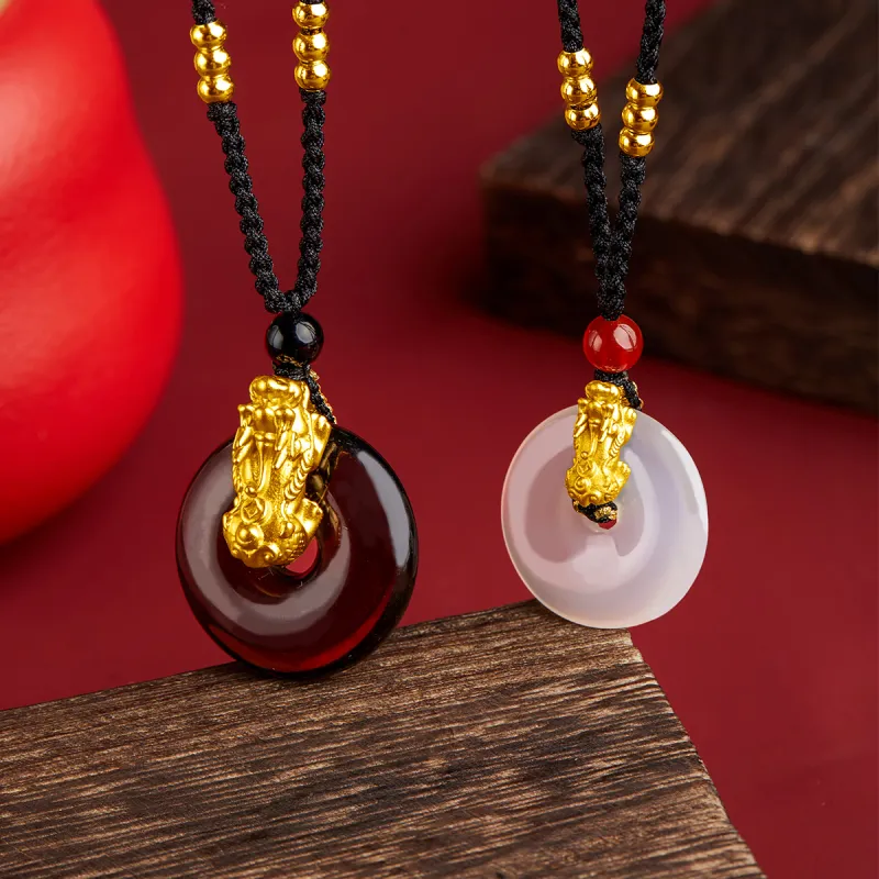 AGOVSKI Agate Jade Necklaces Unisex-11