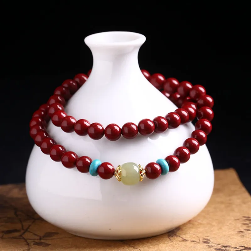 AGOVSKI Reconstructed Cinnabar Jade Bracelets Women's-7