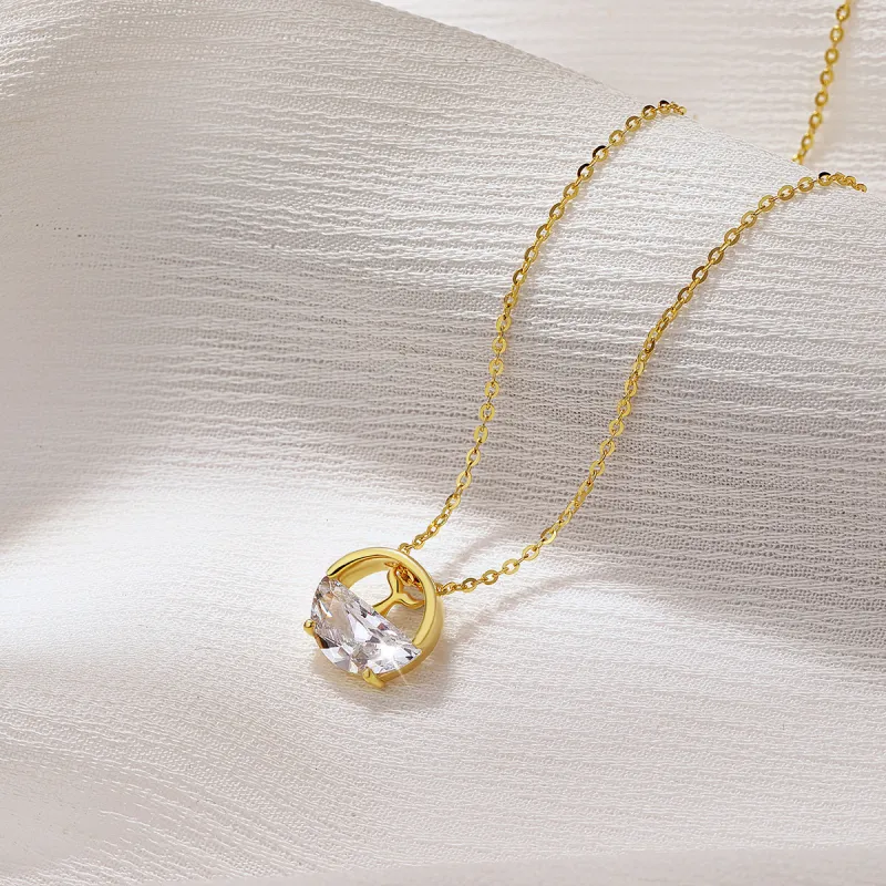 AGOVSKI S925 Silver Necklaces Women's-3