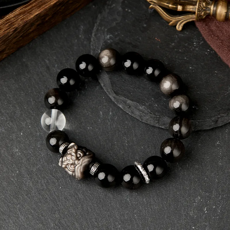 AGOVSKI Obsidian Jade Bracelets Unisex-7