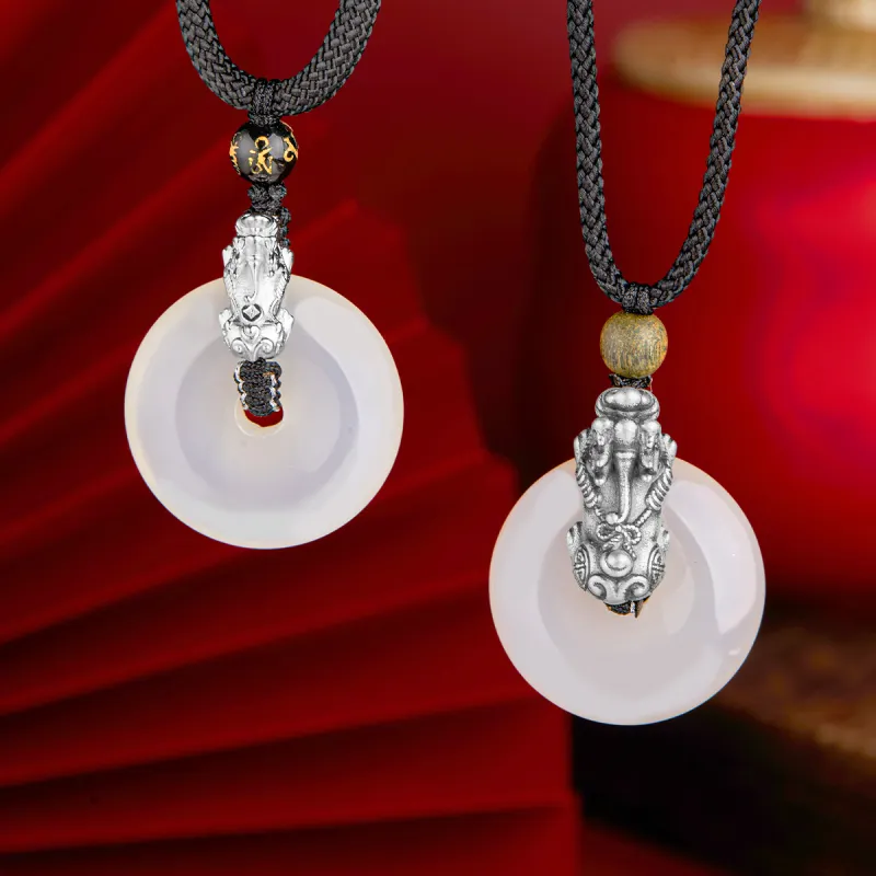 AGOVSKI Agate Jade Necklaces Unisex-11