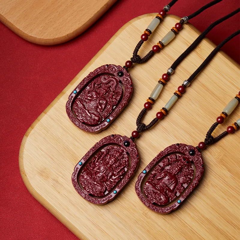 AGOVSKI Reconstructed Cinnabar Necklaces Unisex-5