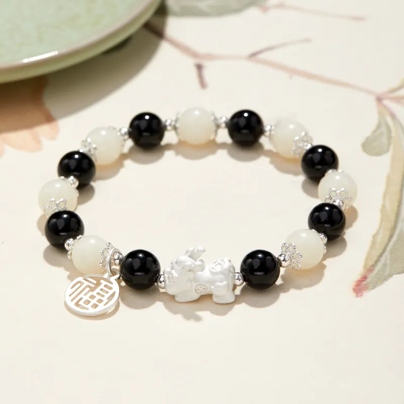 AGOVSKI Obsidian Jade Bracelets Unisex-1