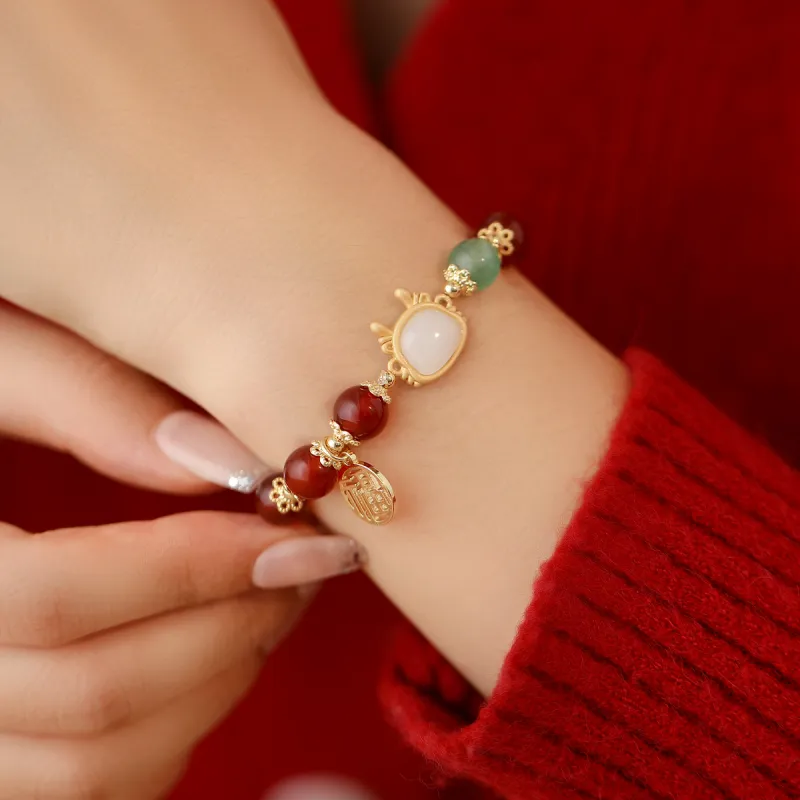 AGOVSKI Agate Jade Bracelets Unisex-1