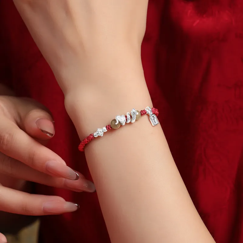 AGOVSKI Hetian Jade Bracelets Pale Greenish White Jade Unisex-1