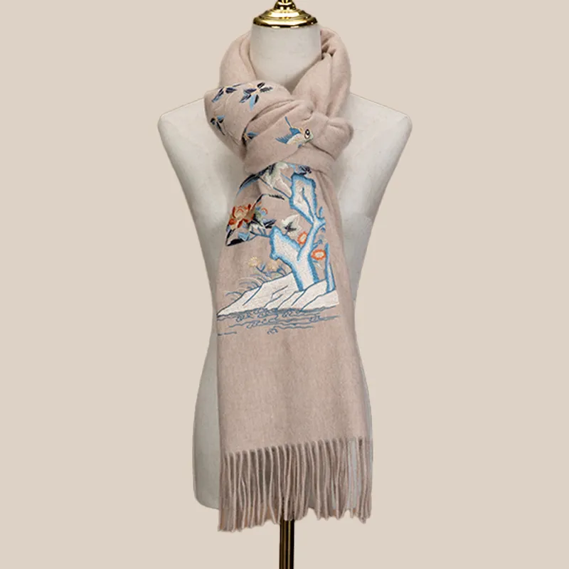 MOERCIAN Sheep Wool Oversized Shawl Women's-9