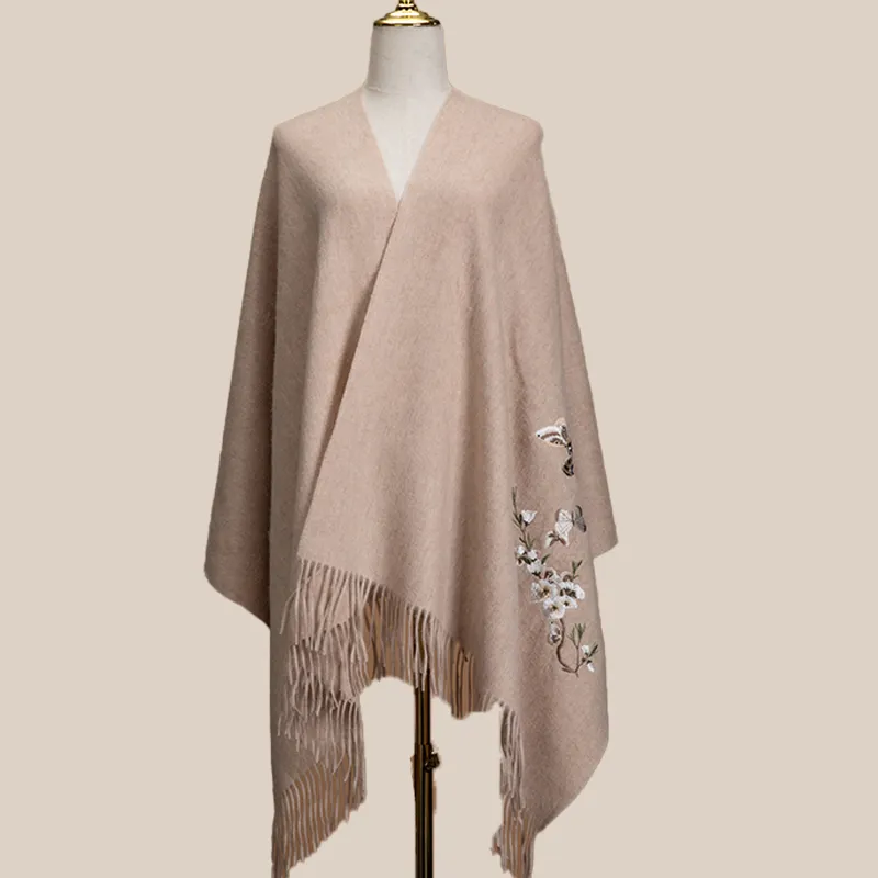 MOERCIAN Sheep Wool Oversized Shawl Women's-7