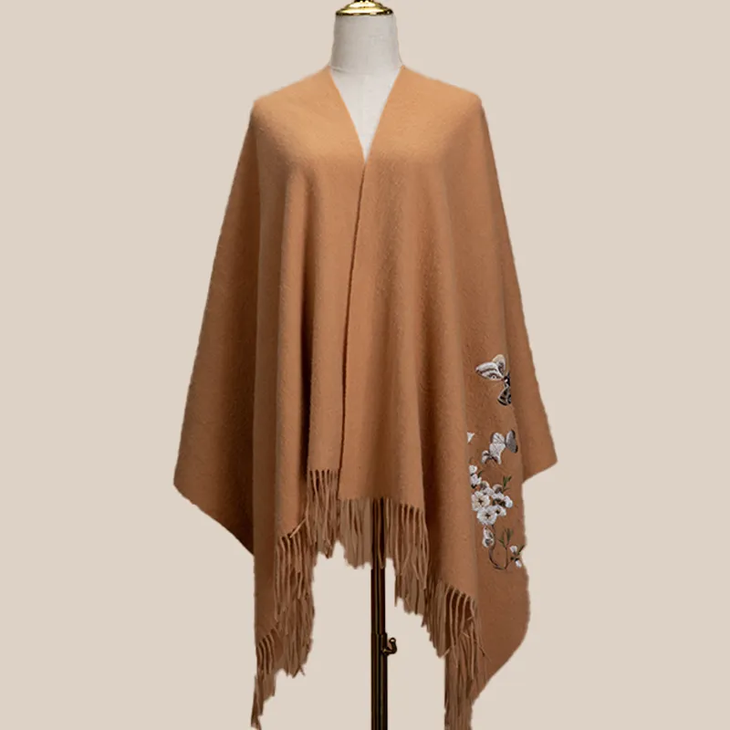 MOERCIAN Sheep Wool Oversized Shawl Women's-3