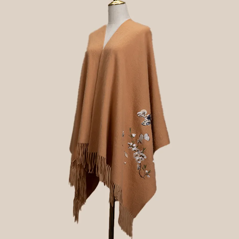 MOERCIAN Sheep Wool Oversized Shawl Women's-2