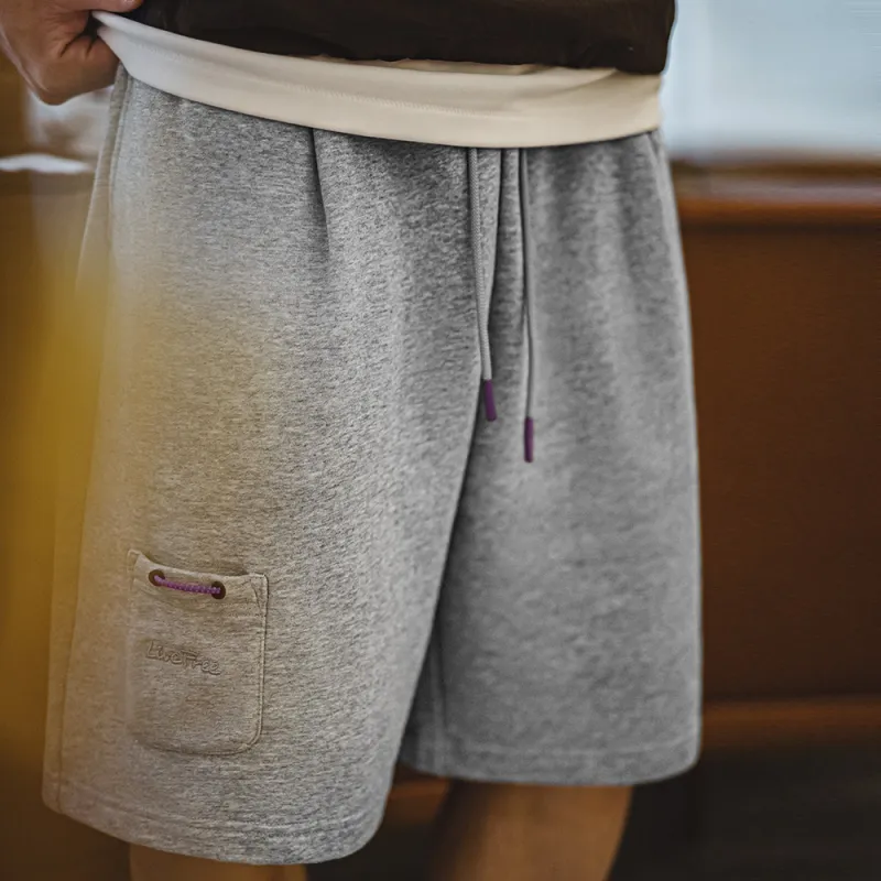 MADEN Casual Shorts Men Gray-7