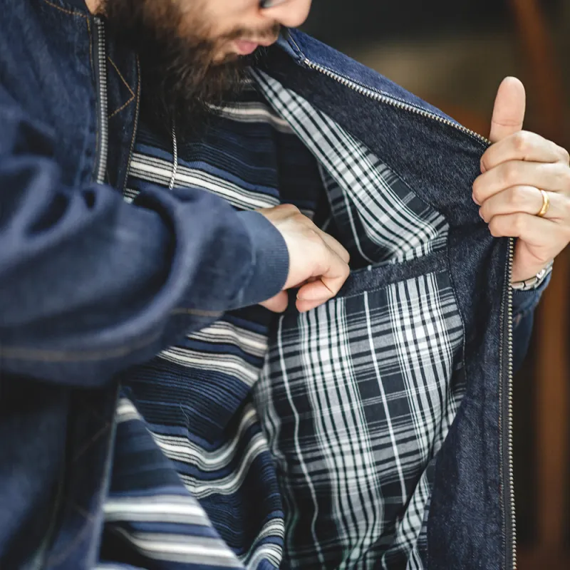MADEN Jackets Men Denim Blue-6