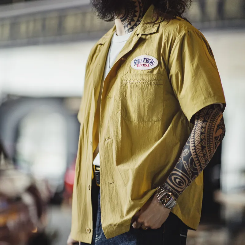 MADEN Shirt Men's Mustard Yellow-3