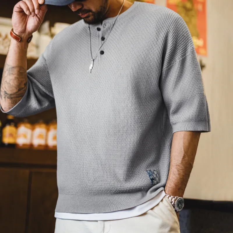 MADEN T Shirts Men Gray-3