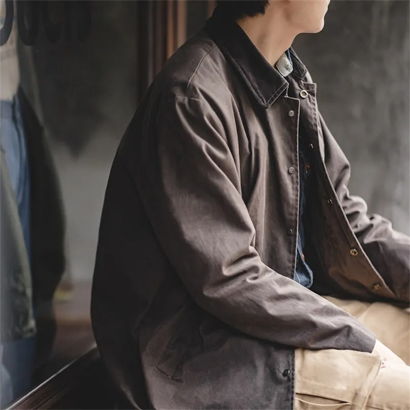 MADEN Coats Men Coffee-4