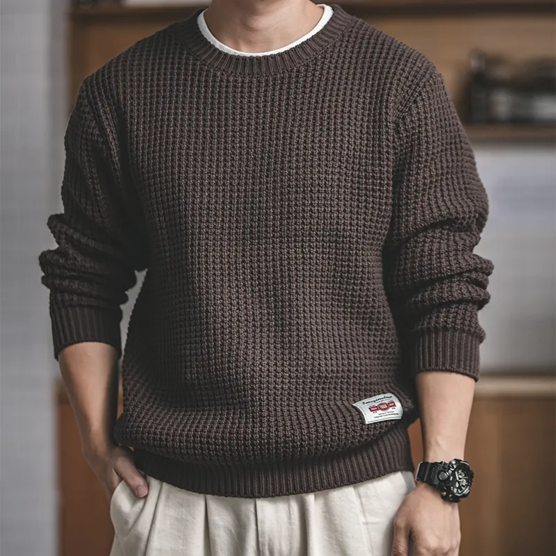 MADEN Sweaters Men Coffee-4