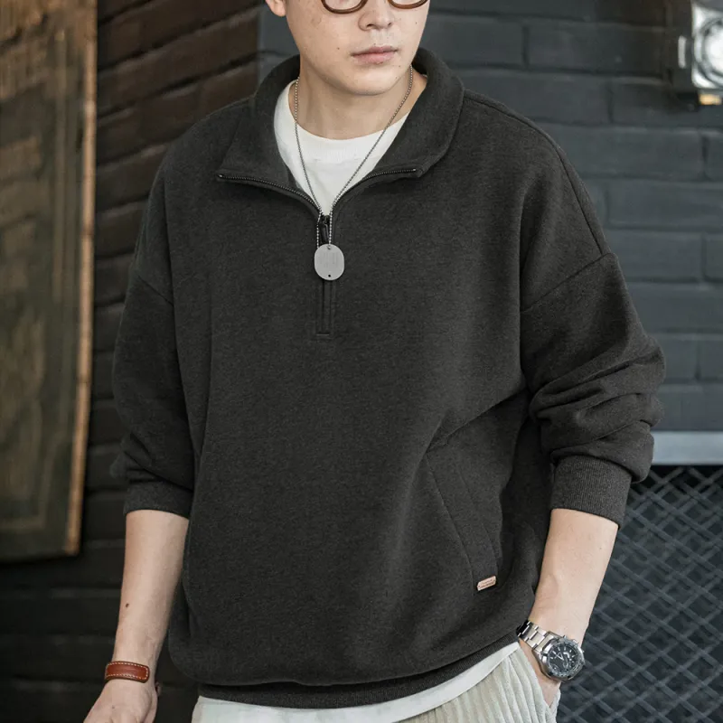 MADEN Sweatshirt Men's Gray Khaki/Dark Heather Gray-10