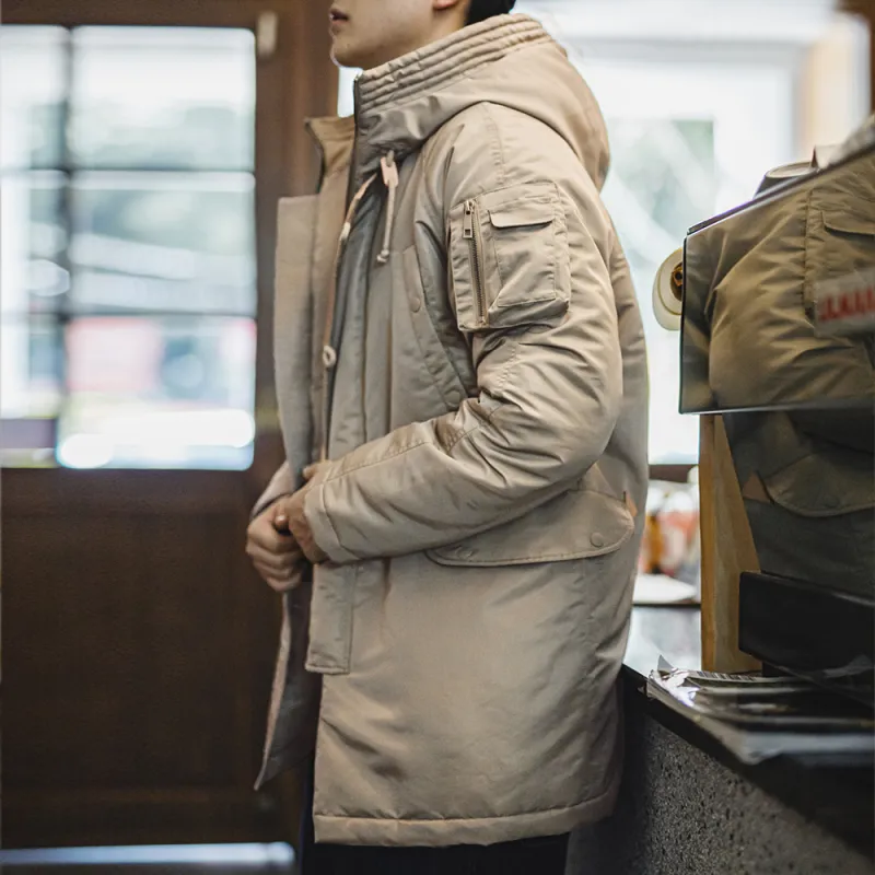 MADEN Puffer Jacket Men's Khaki-7