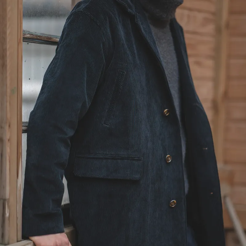 MADEN Trench Coats Men Black-2