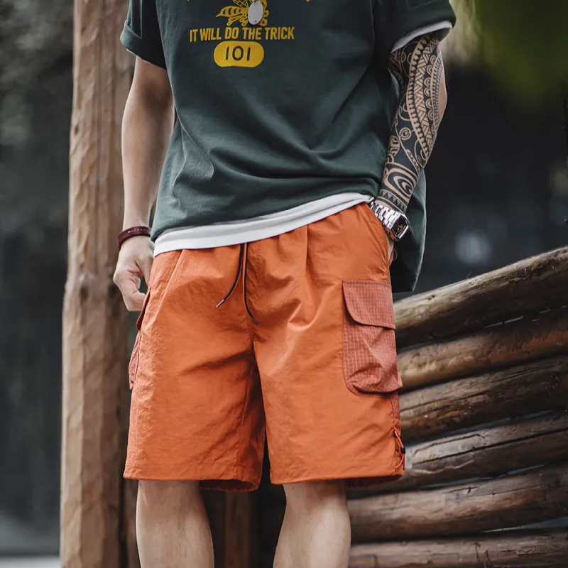 MADEN Cargo Shorts Men's Orange-5