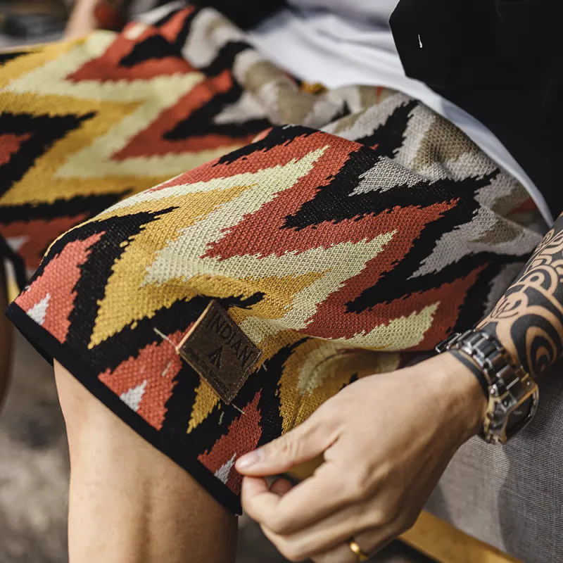 MADEN Cargo Shorts Men Indian All Over Print-3