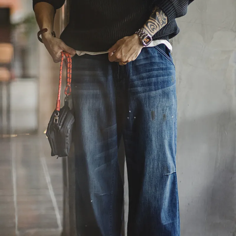 MADEN Jeans Men Denim Blue-4