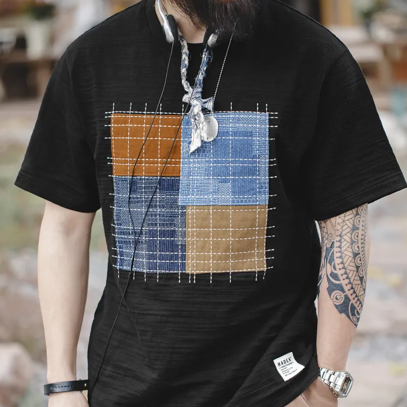 MADEN T Shirts Men Black-7