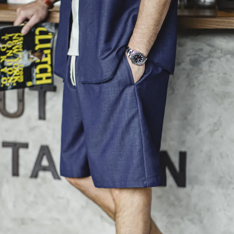 MADEN Denim Shorts Men's Denim Blue-4