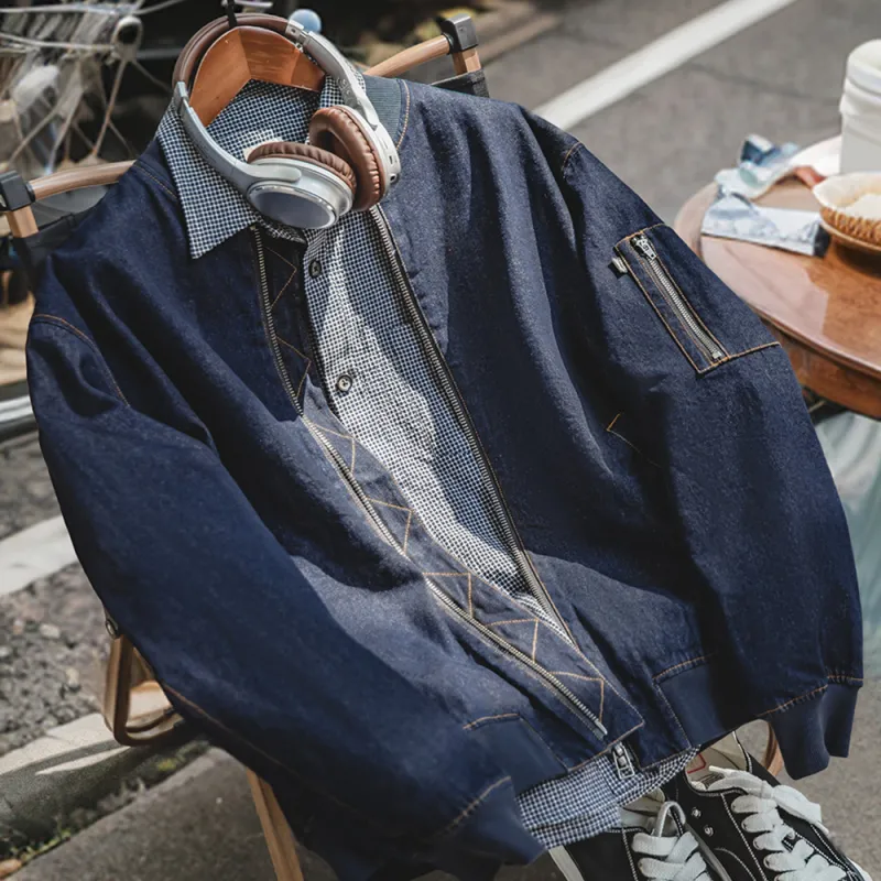 MADEN Jackets Men Denim Blue-5