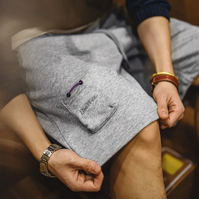 MADEN Casual Shorts Men Gray-3