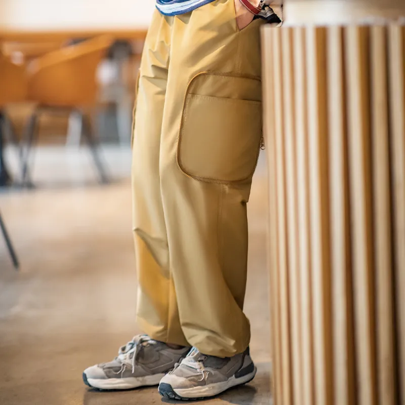 MADEN Casual Pants Men Khaki-3