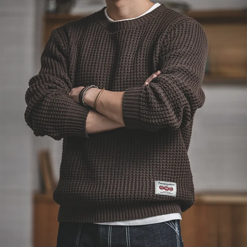 MADEN Sweaters Men Coffee-2