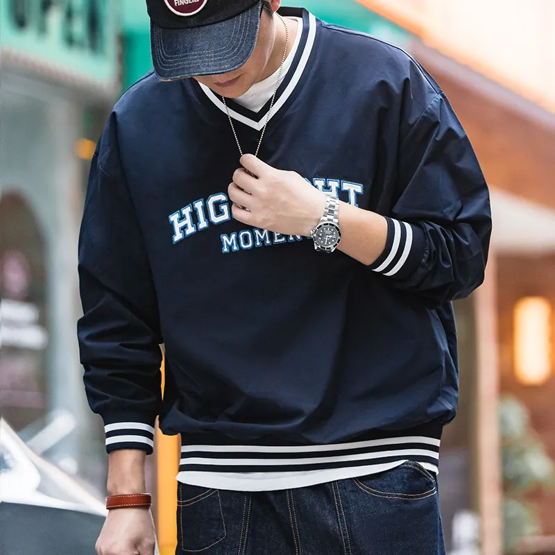 MADEN T Shirts Men Navy Blue-4