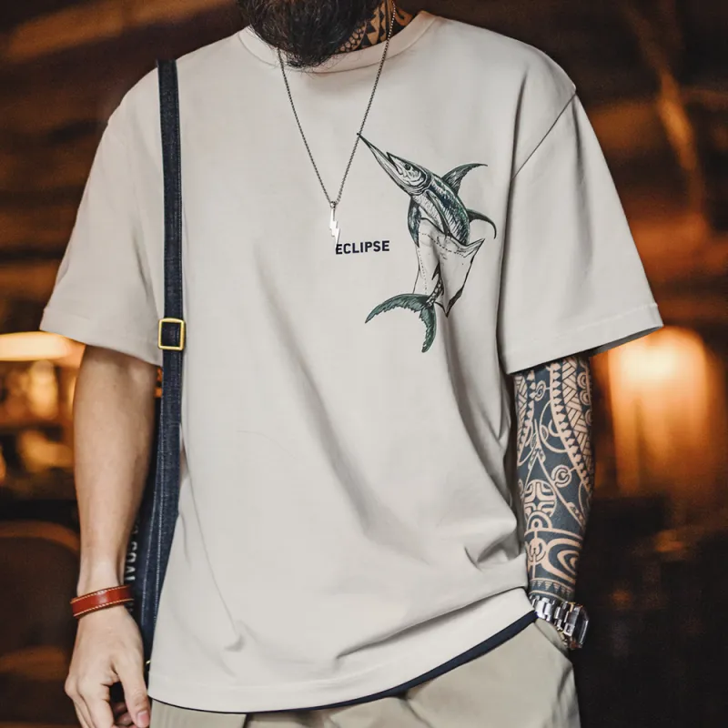 MADEN T Shirts Men White-5