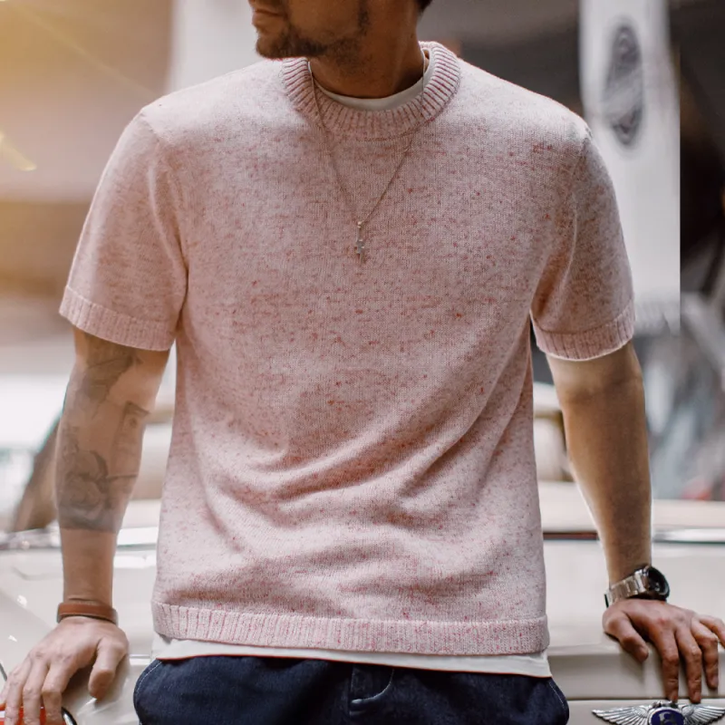 MADEN T Shirts Men Pink-6