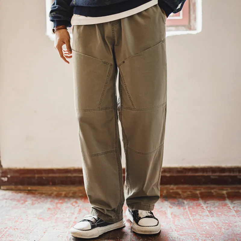 MADEN Casual Pants Men's Khaki Green-7