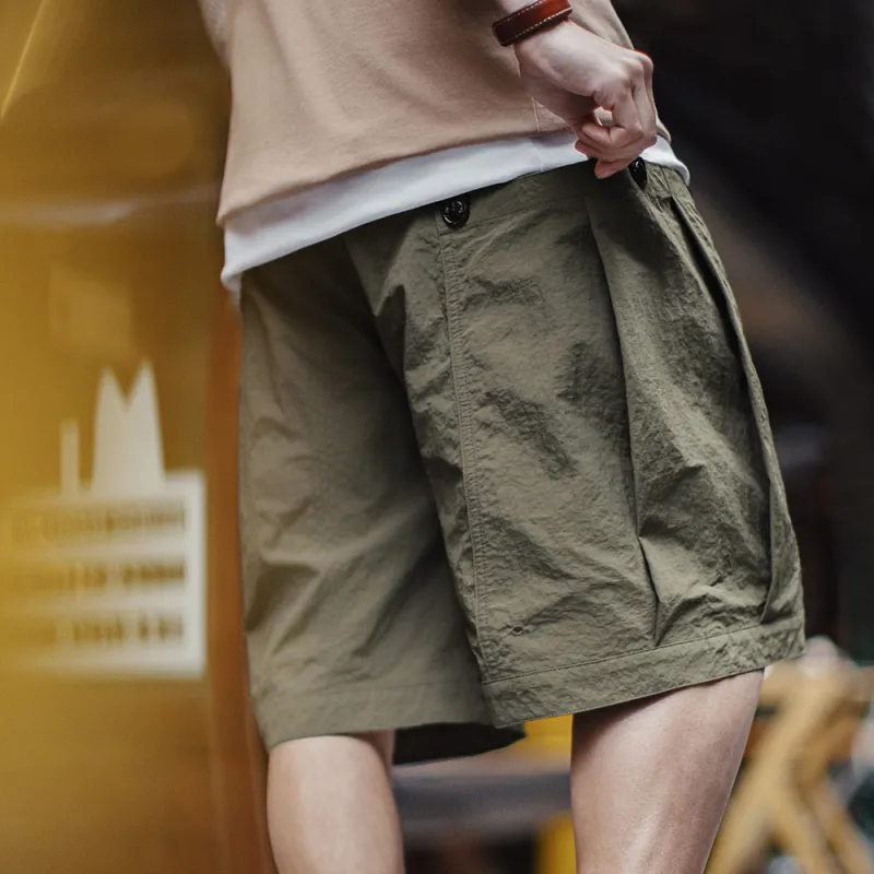 MADEN Cargo Shorts Men Army Green-3