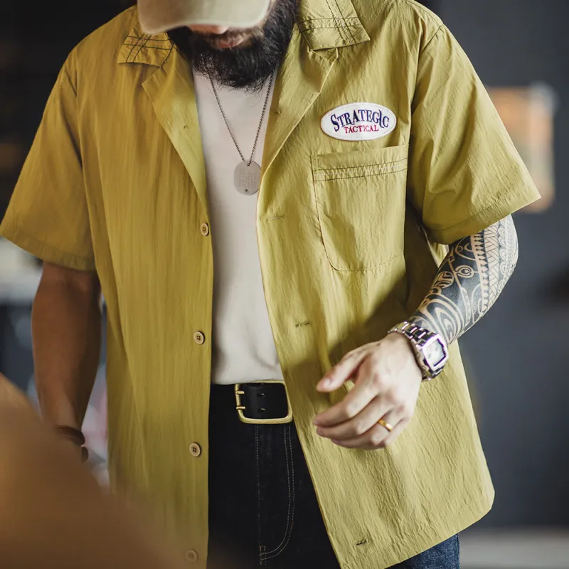 MADEN Shirt Men's Mustard Yellow-5