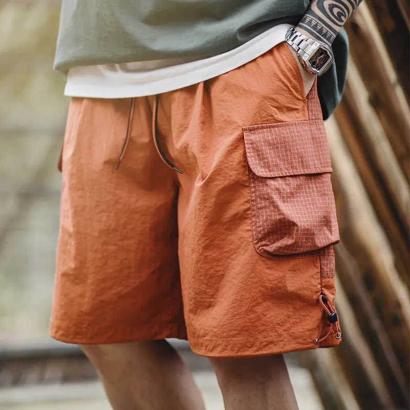 MADEN Cargo Shorts Men's Orange-2