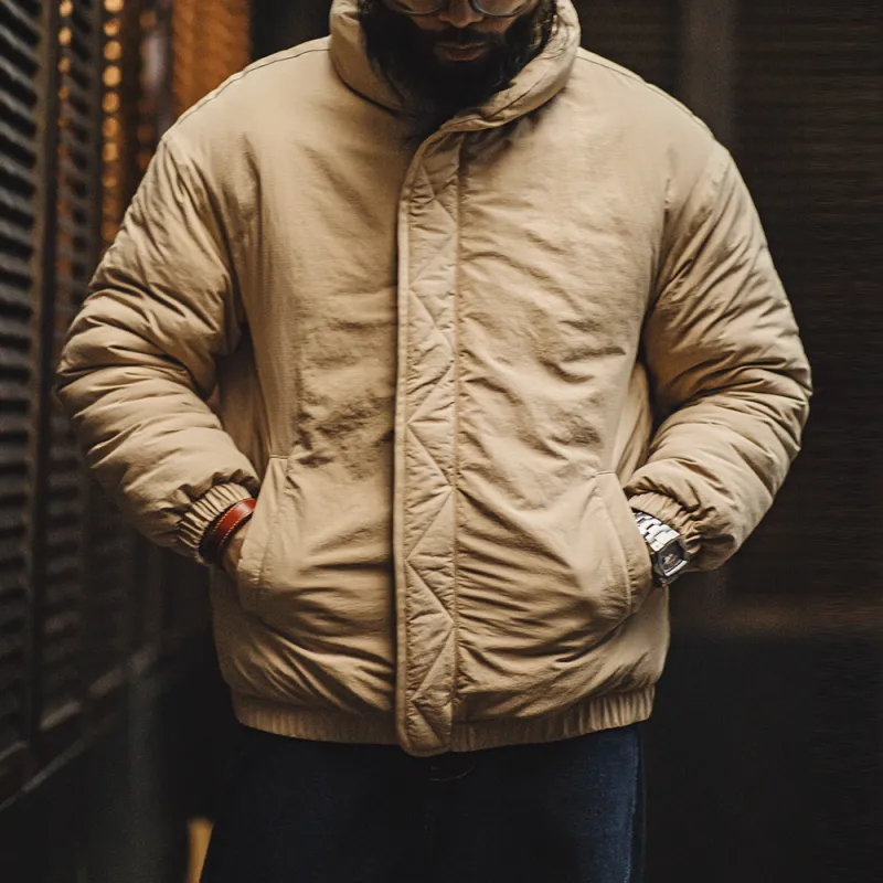 MADEN Puffer Jacket Men's Khaki-4