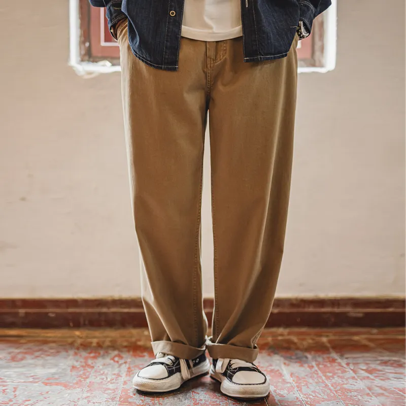 MADEN Casual Pants Men Khaki-2