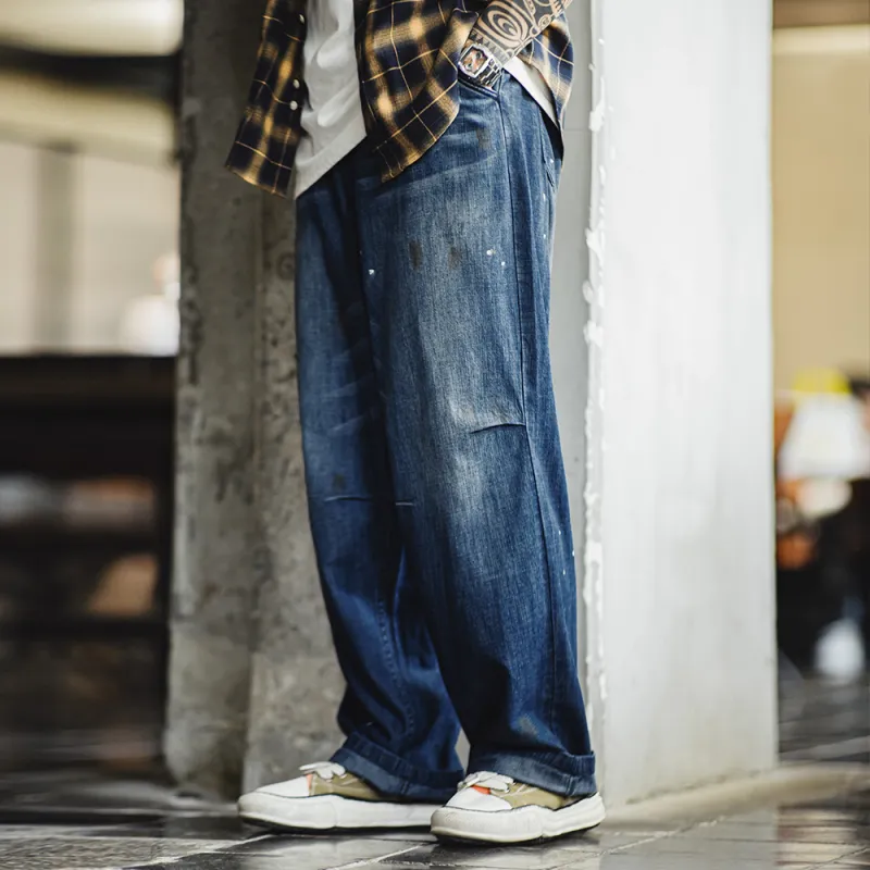 MADEN Jeans Men Denim Blue-5