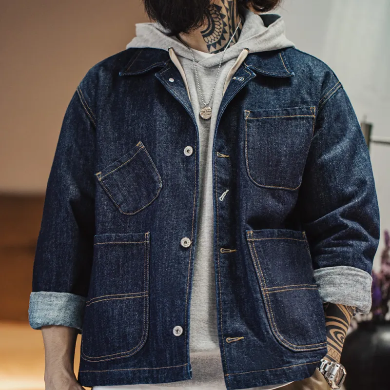 MADEN Jackets Men Denim Blue-9