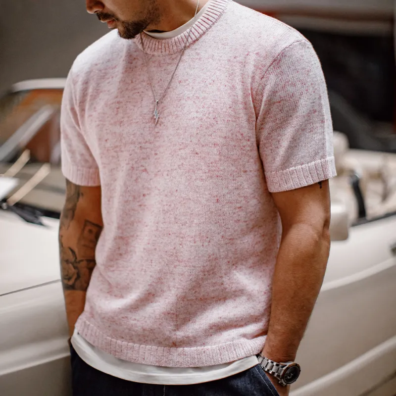 MADEN T Shirts Men Pink-3