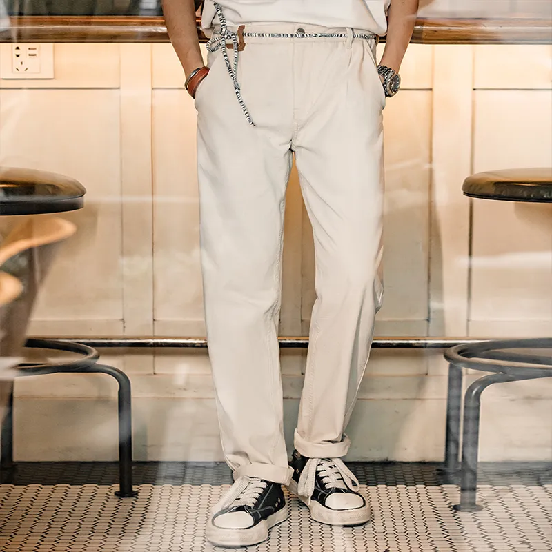 MADEN Casual Pants Men's Original Embryo Color-2