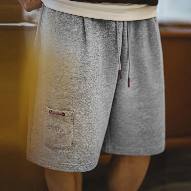 MADEN Casual Shorts Men Gray-5
