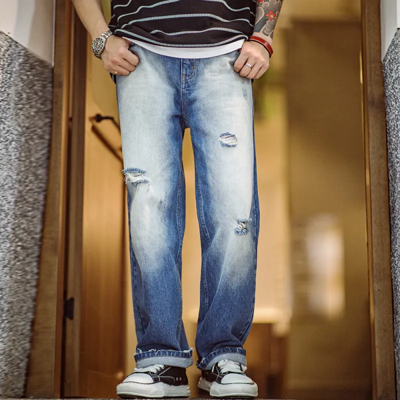 MADEN Jeans Men Denim Blue-4