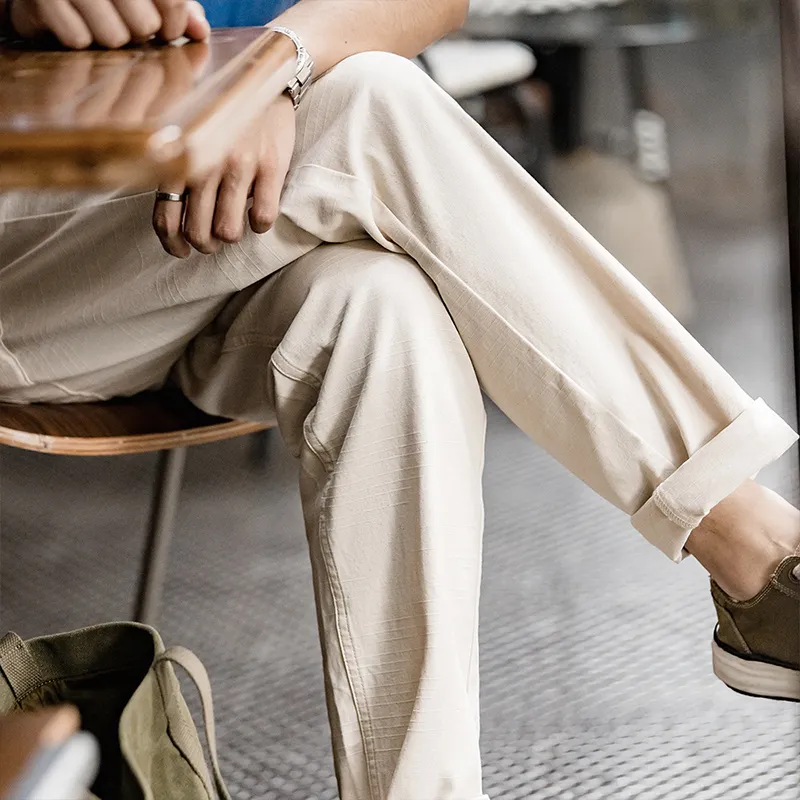 MADEN Casual Pants Men's Original Embryo Color-3