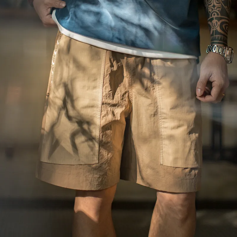MADEN Cargo Shorts Men Khaki-3