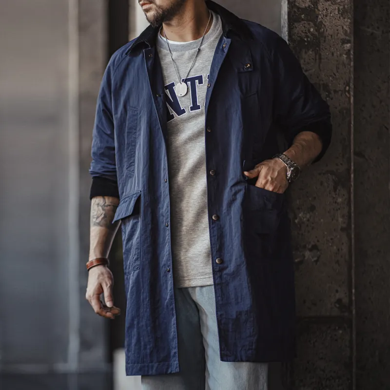 MADEN Trench Coats Men-2